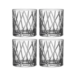 Orrefors Verre City Double Old Fashioned Lot De 4