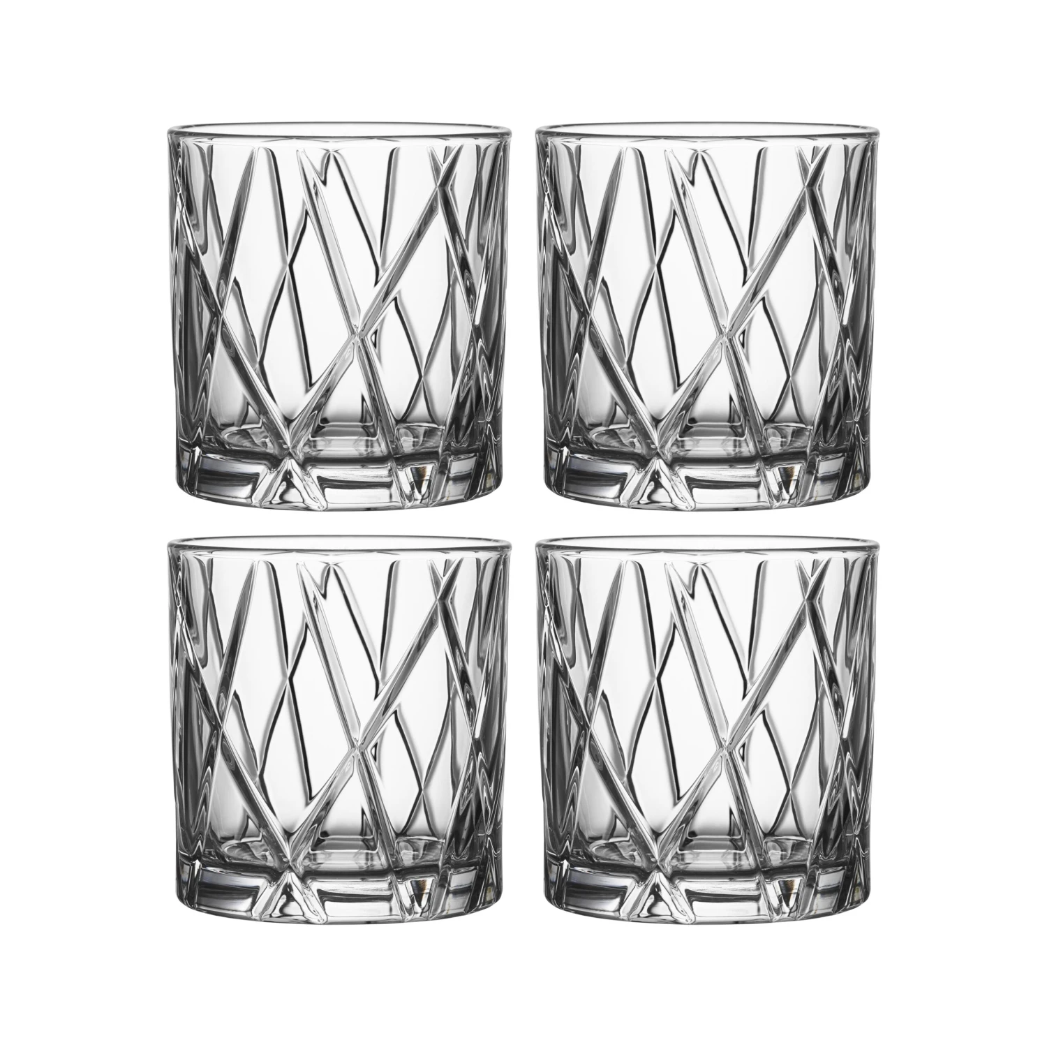 Orrefors Verre City Double Old Fashioned Lot De 4 3 Orrefors Verre City Double Old Fashioned Lot De 4