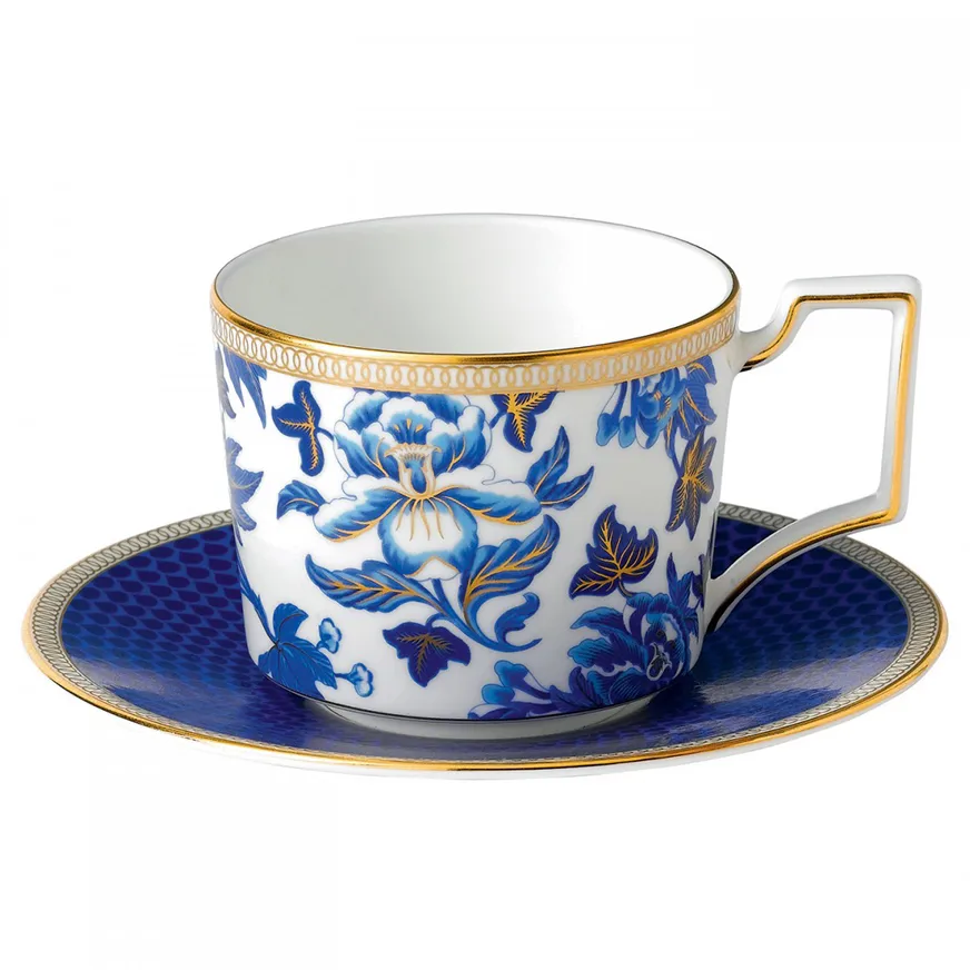 Wedgwood Tasse à Thé Avec Soucoupe Hibiscus 3 Wedgwood Tasse à Thé Avec Soucoupe Hibiscus