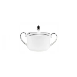 Wedgwood Sucrier Vera Wang Blanc Sur Blanc