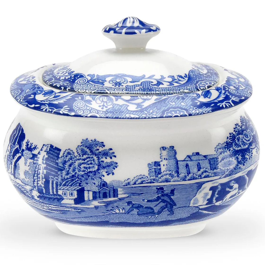 Spode Sucrier Avec Couvercle Blue Italian 3 Spode Sucrier Avec Couvercle Blue Italian