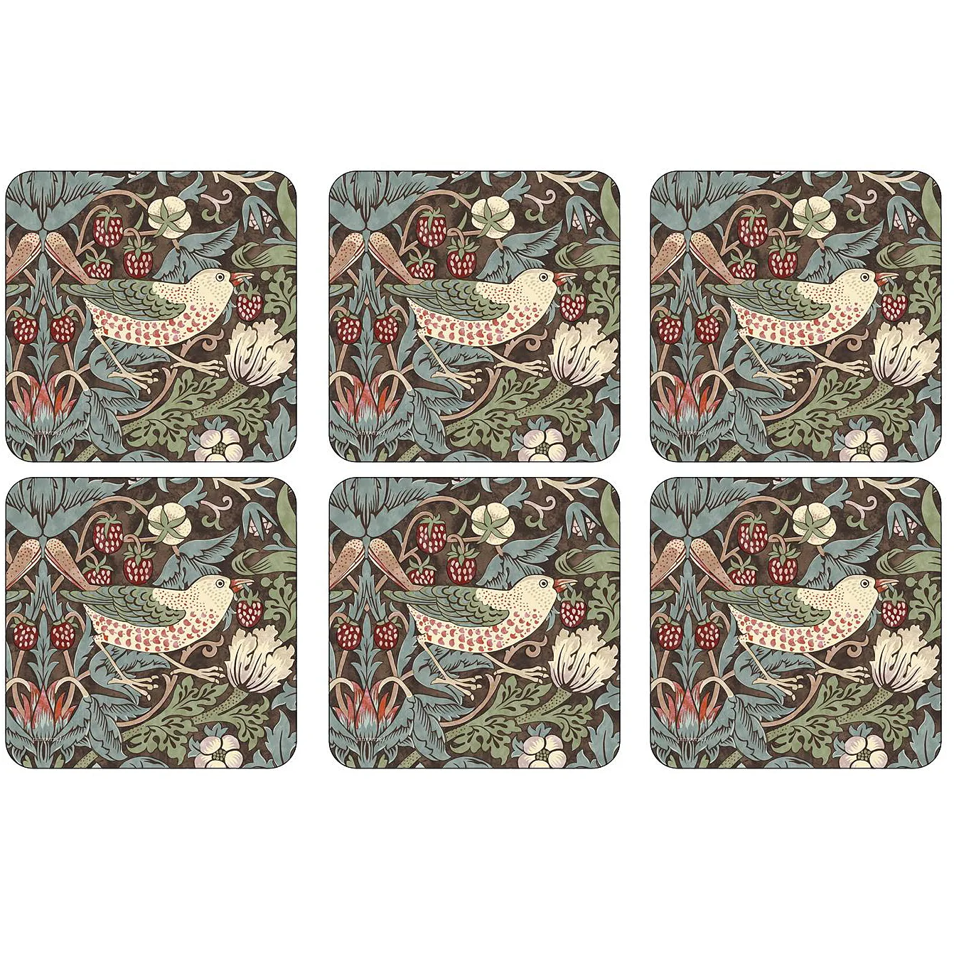 Sous-verre Strawberry Thief Lot De 6 3 Sous-verre Strawberry Thief Lot De 6