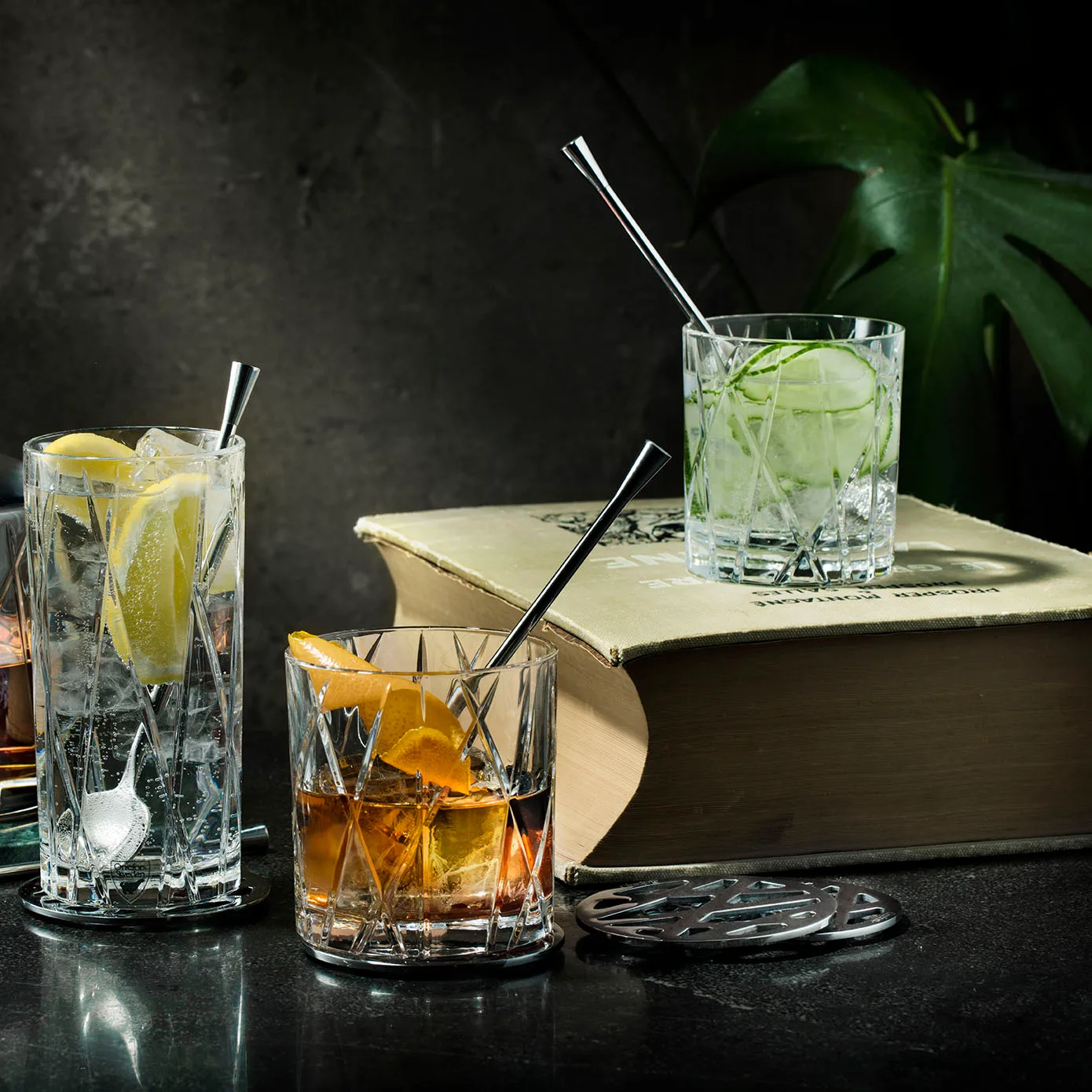 Orrefors Dessous De Verre City Lot De 4 4 Orrefors Dessous De Verre City Lot De 4 – Image 2