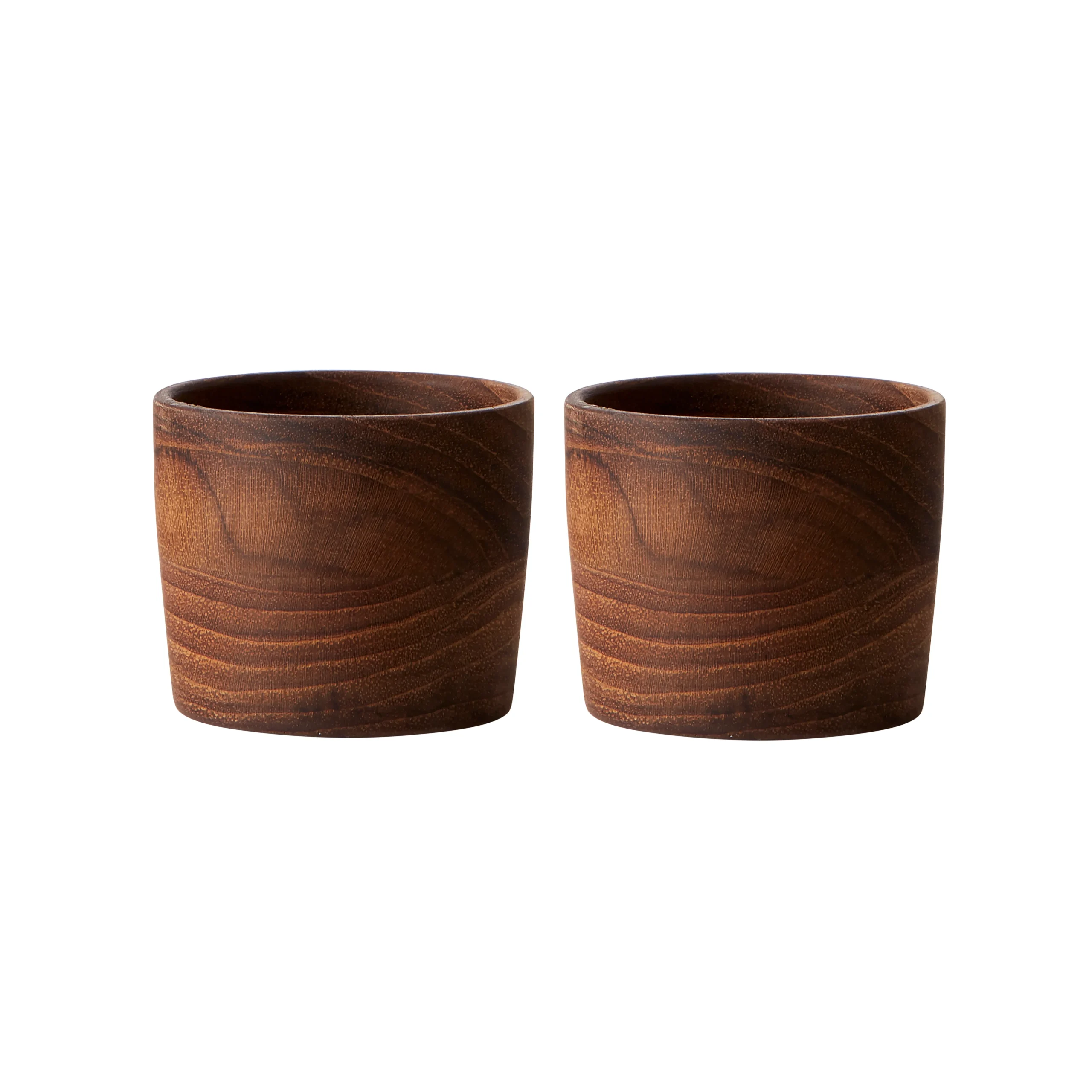 Aida Coquetier Raw Teak Lot De 2 3 Aida Coquetier Raw Teak Lot De 2