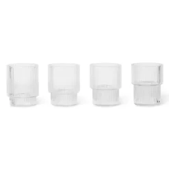 Ferm LIVING Verre à Espresso Ripple 6cl Lot De 4