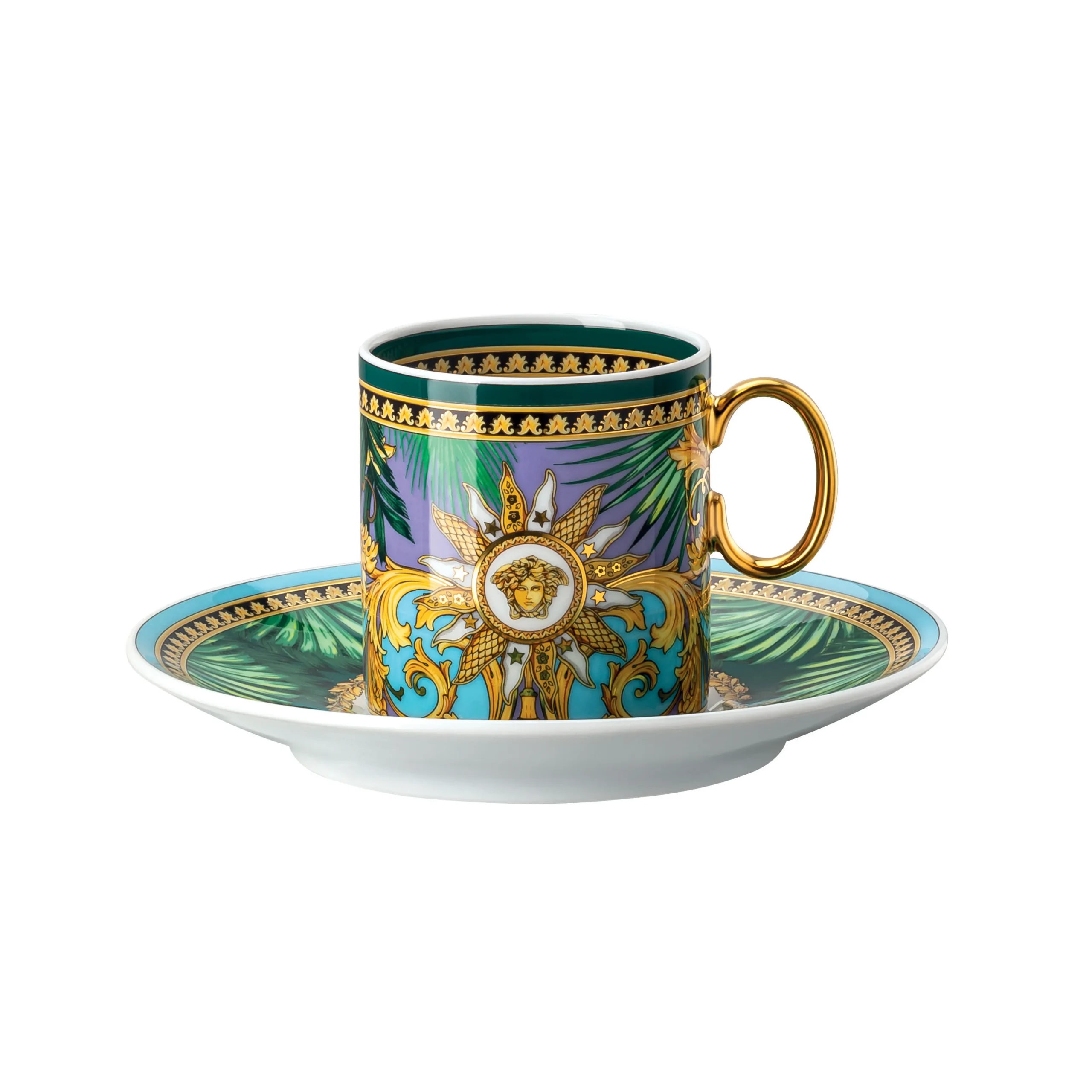 Tasse à Espresso Avec Soucoupe Versace Jungle Animalier 3 Tasse à Espresso Avec Soucoupe Versace Jungle Animalier