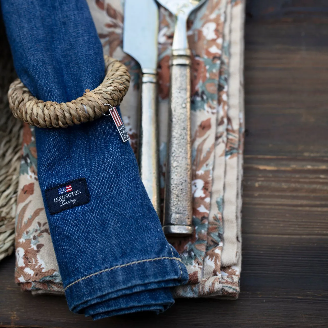 Lexington Serviette Icons Denim 50x50 Cm 6 Lexington Serviette Icons Denim 50x50 Cm – Image 4