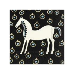 Marimekko Serviette Musta Tamma 20-pack