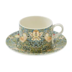 Spode Tasse à Thé Avec Soucoupe Strawberry Thief 28 Cl