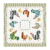 Serviette Hönsfamilj 35x35 Cm