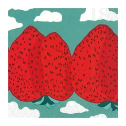 Marimekko Serviette Mansikkavuoret 33x33 Cm 20-pack