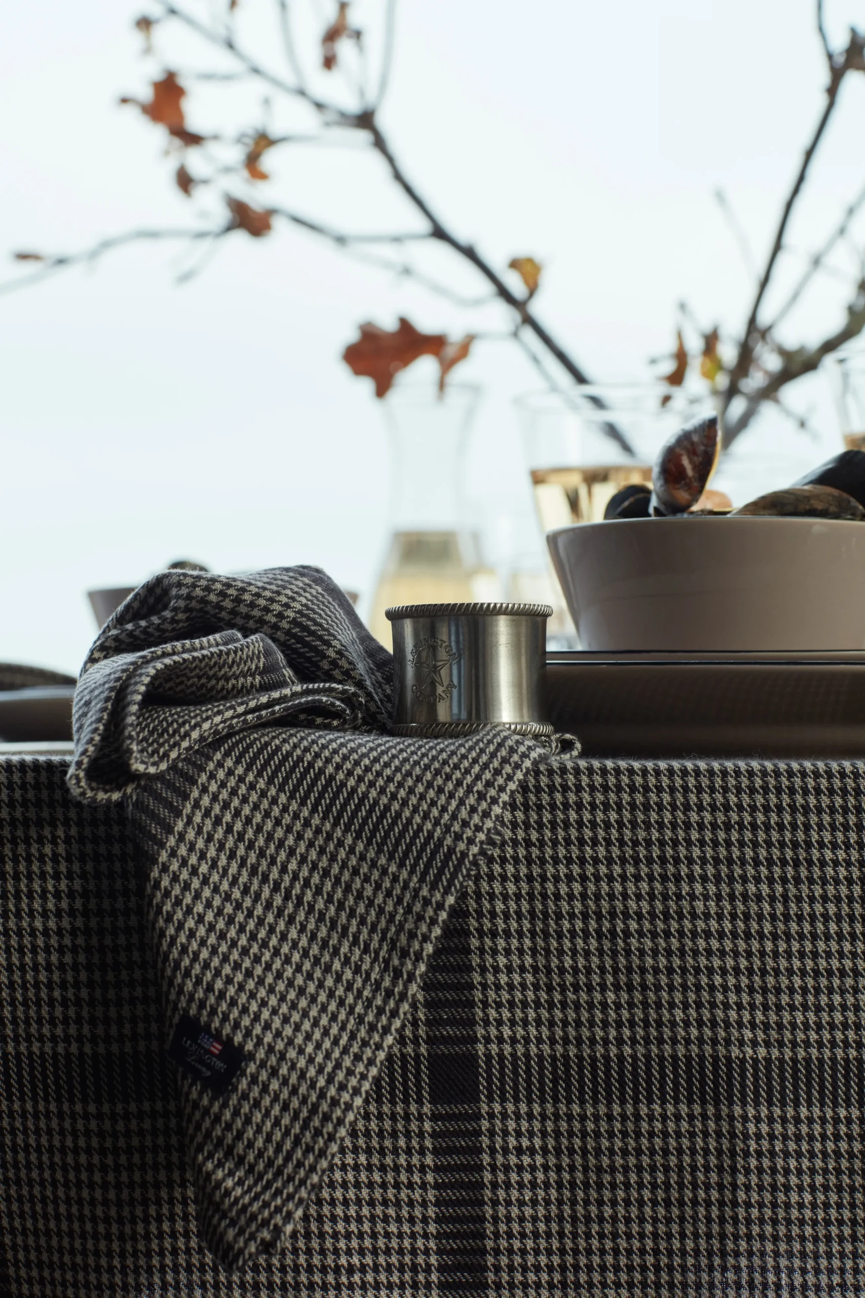 Lexington Serveiette En Tissu Pepita Check Cotton Linen 50x50 Cm 6 Lexington Serveiette En Tissu Pepita Check Cotton Linen 50x50 Cm – Image 4