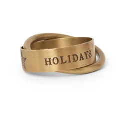 Lexington Rond De Serviette Happy Holidays Brass Ø4 Cm