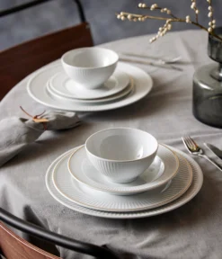 Pillivuyt Assiette à Bordure Dorée Plissé Ø22 Cm -Magasin D'Art De La Table De Qualité 572163 01 10 EnvironmentImage 446c89c4c9