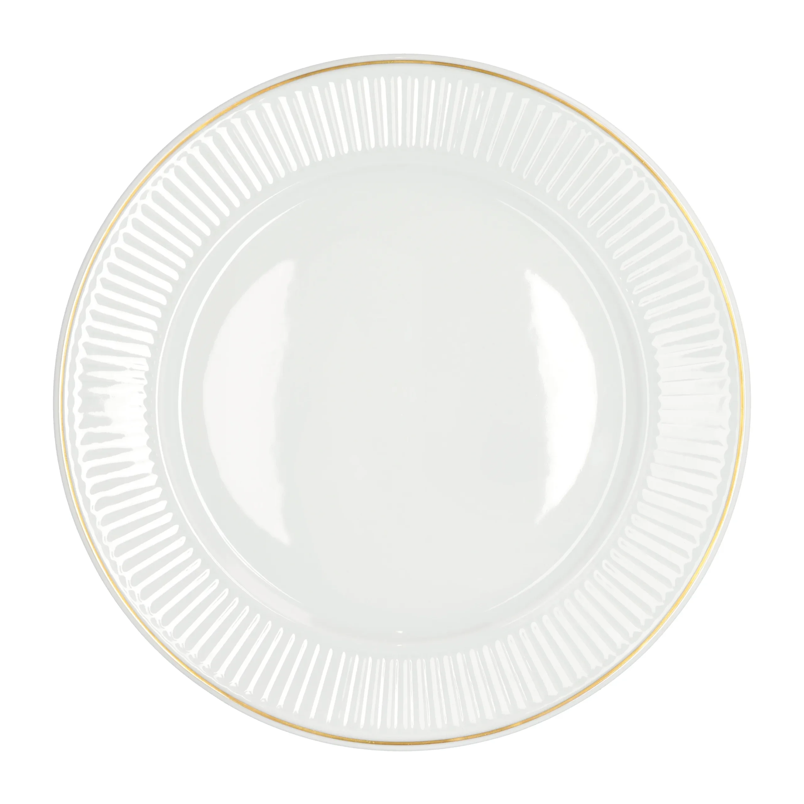 Pillivuyt Assiette à Bordure Dorée Plissé Ø28 Cm 3 Pillivuyt Assiette à Bordure Dorée Plissé Ø28 Cm