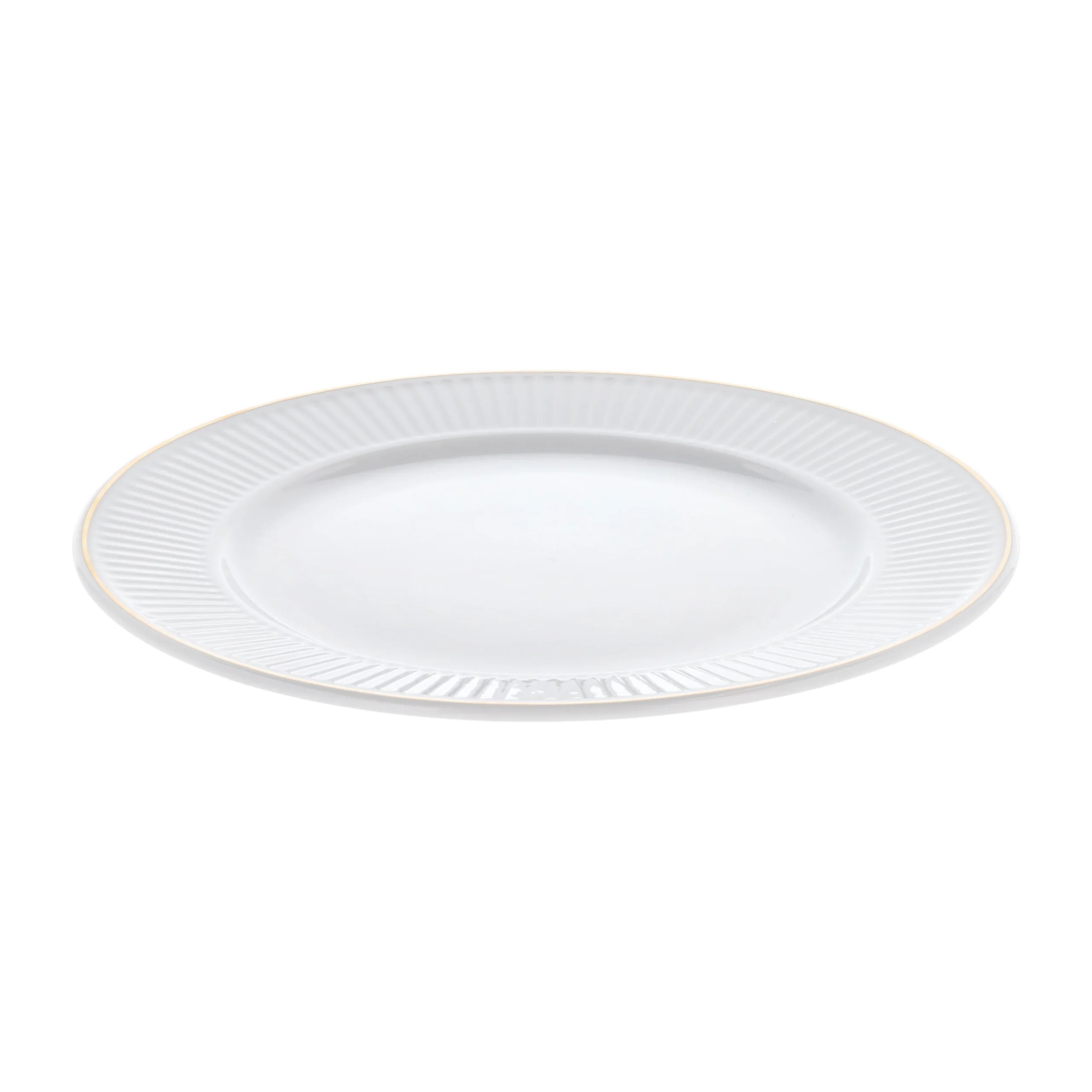 Pillivuyt Assiette à Bordure Dorée Plissé Ø28 Cm 4 Pillivuyt Assiette à Bordure Dorée Plissé Ø28 Cm – Image 2