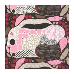 Marimekko Set De 20 Serviettes Rusakko 33x33 Cm