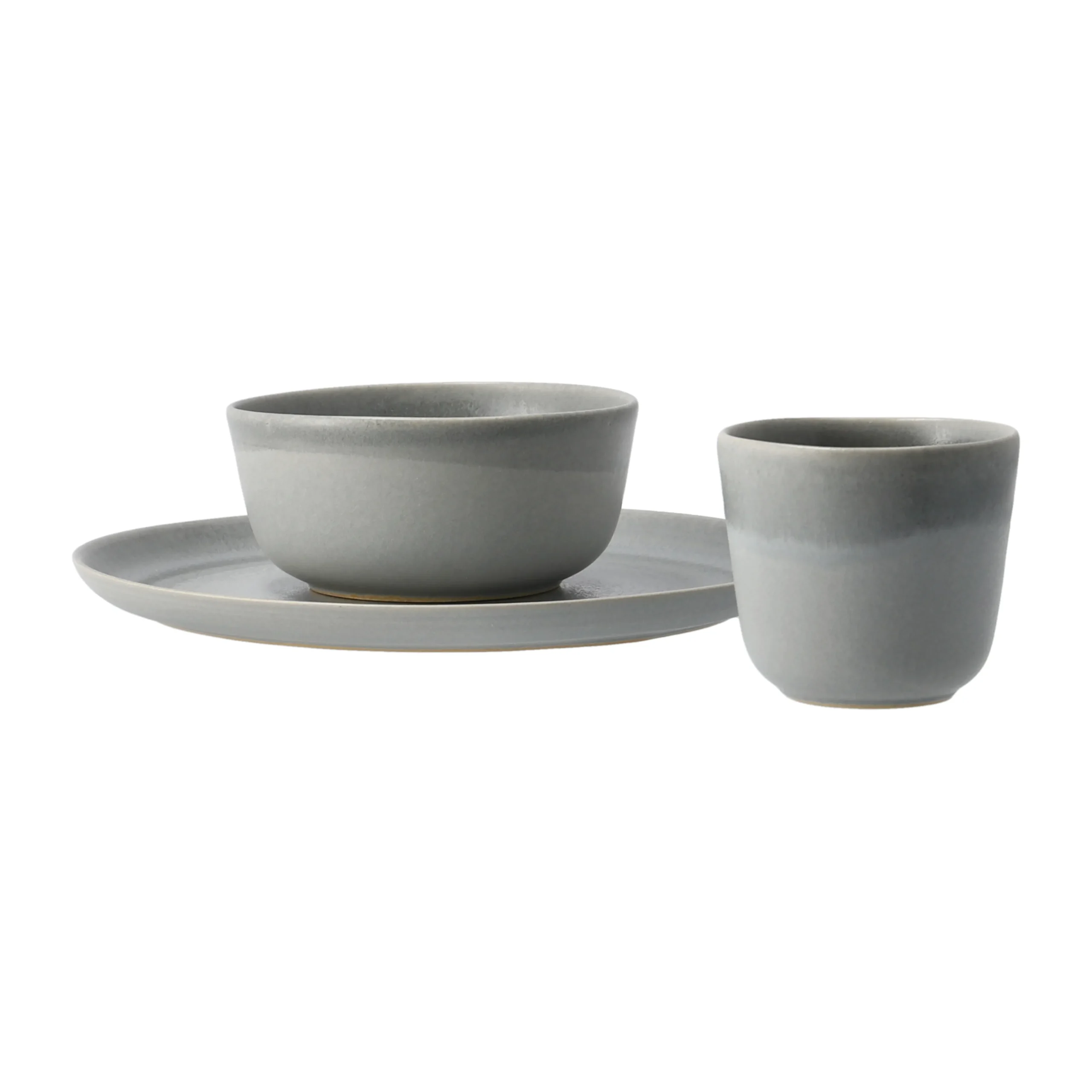 Set Petit Déjeuner Morgon Grå, 3 Pcs 3 Set Petit Déjeuner Morgon Grå, 3 Pcs