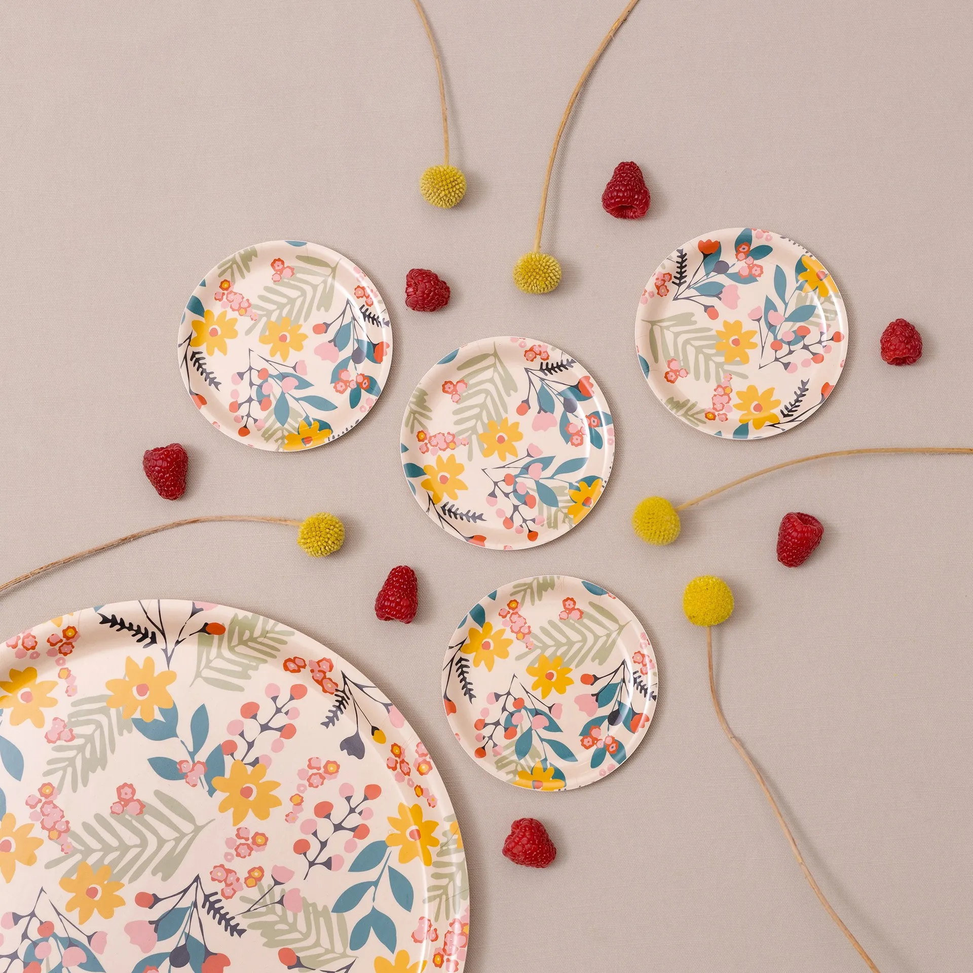 Sous-verres Flower Ø11 Cm Lot De 4 4 Sous-verres Flower Ø11 Cm Lot De 4 – Image 2