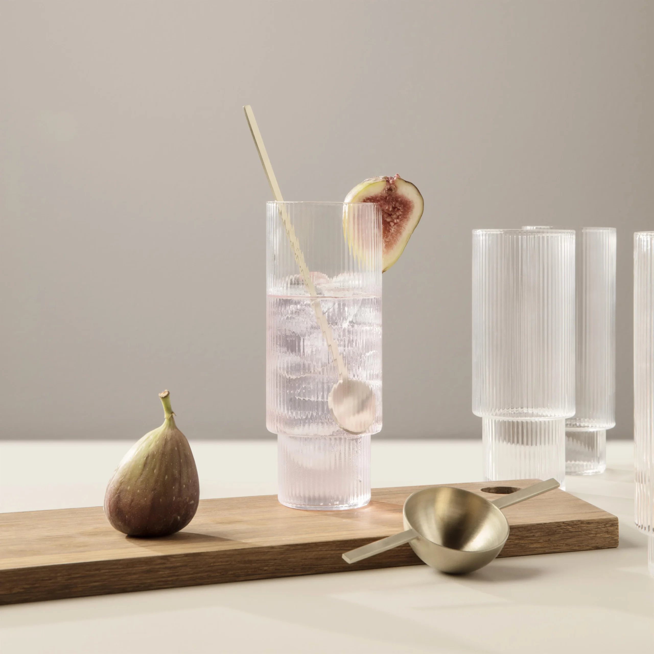 Ferm LIVING Lot De 4 Verres à Long Drink Ripple 6 Ferm LIVING Lot De 4 Verres à Long Drink Ripple – Image 4