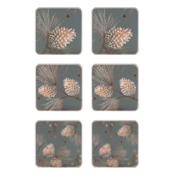 Dessous De Verre Pine Cone Lot De 6